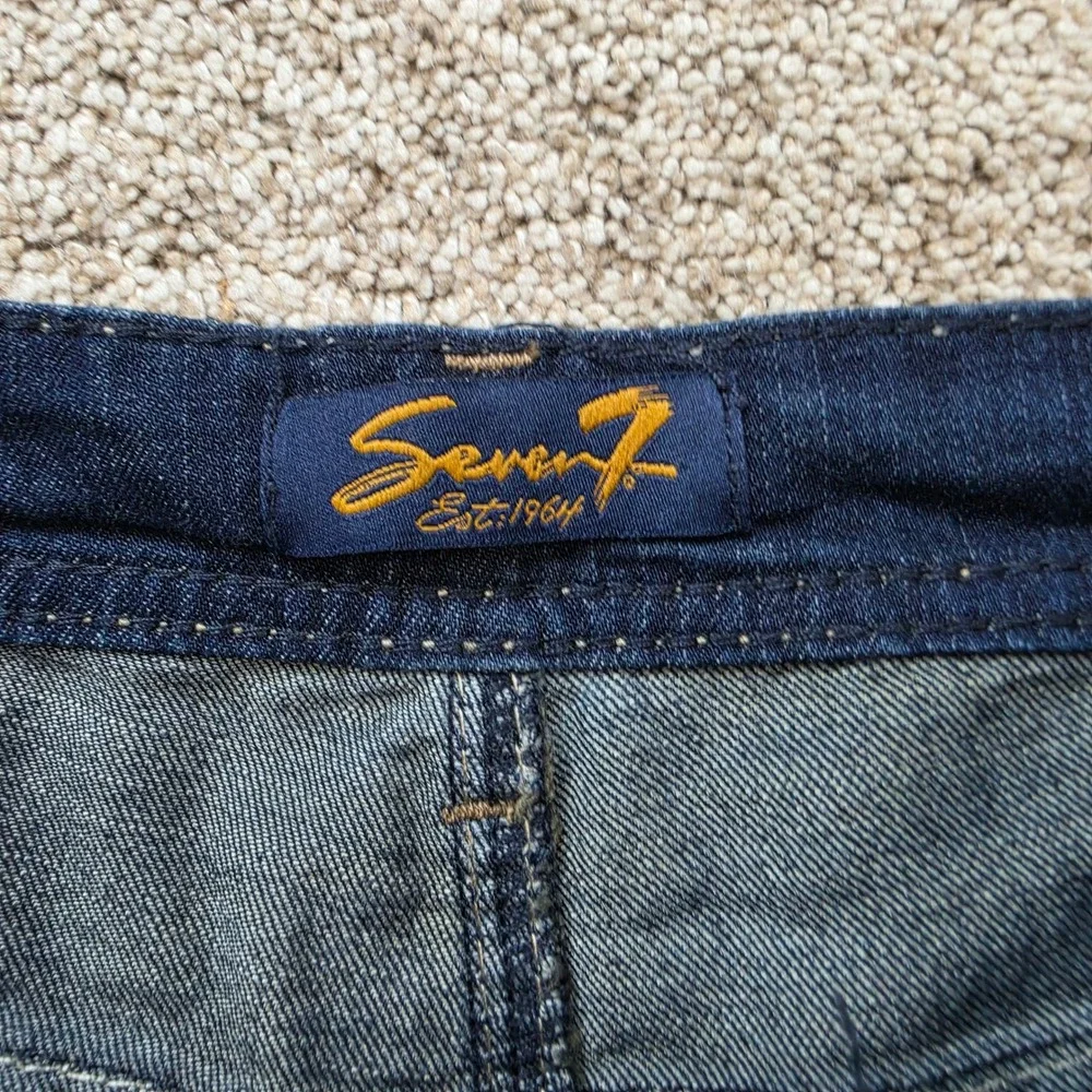 Seven7 Denim Shorts Womens 6 Dark Wash Stretch Bermuda Casual Classic Ladies